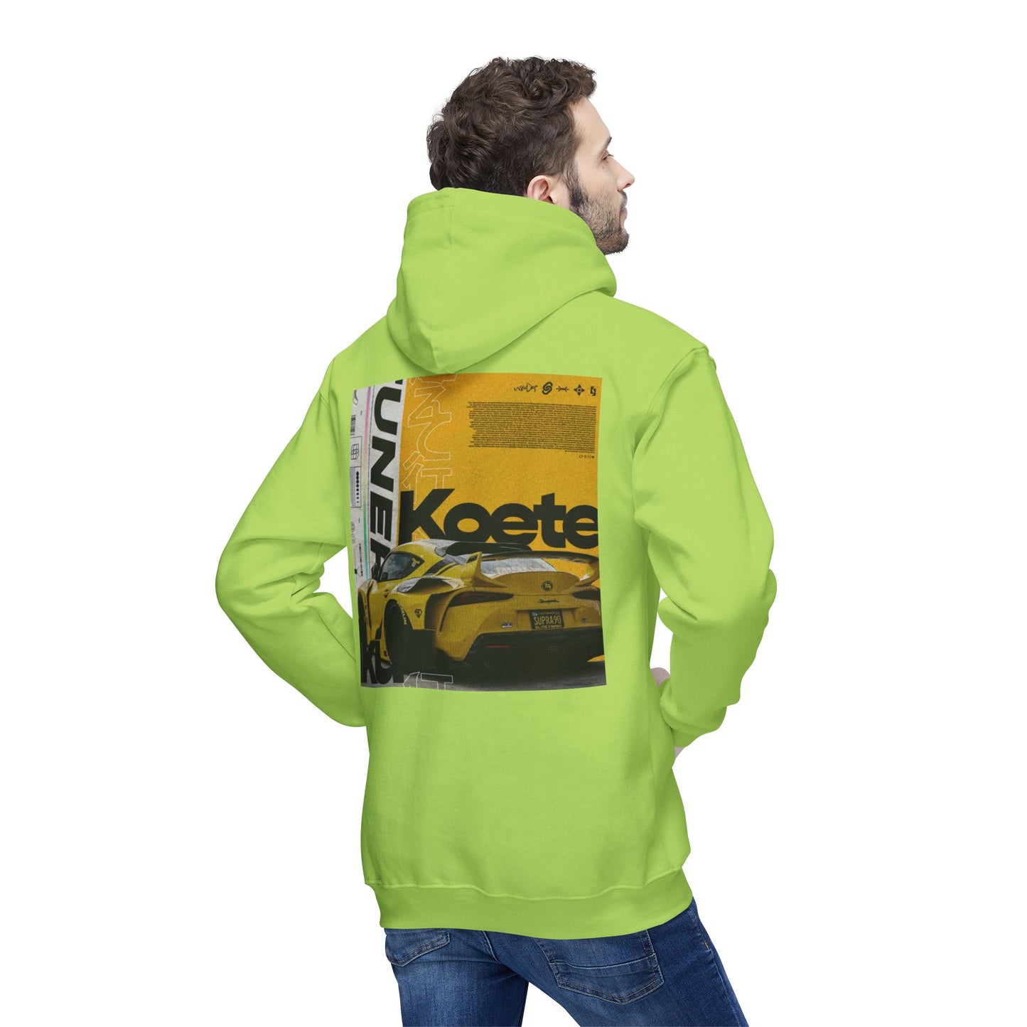 Unisex Hooded Sweatshirt with Car Graphic - Perfect for Automobiles Enthusiasts