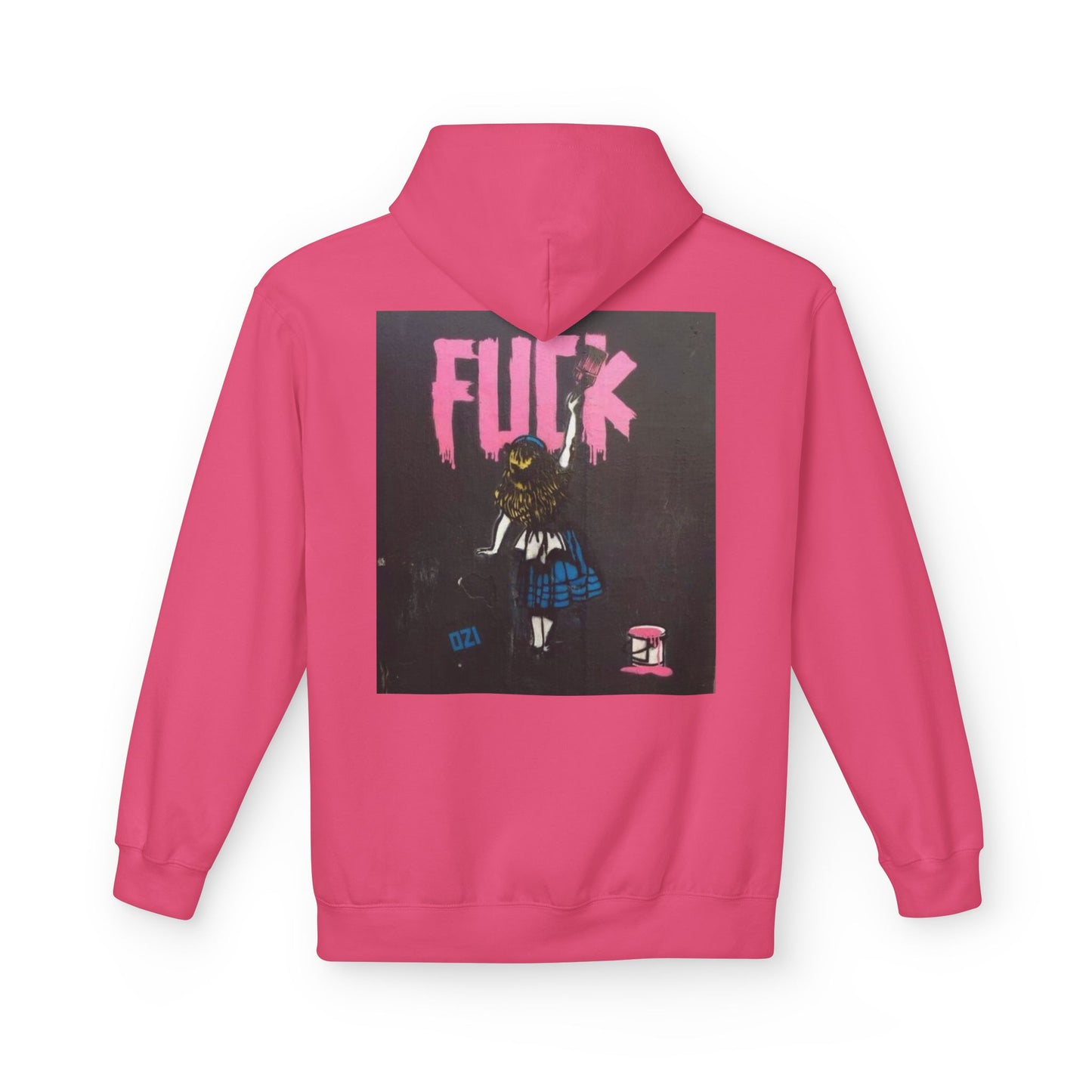 Street Art Inspired Unisex Fleece Hoodie - Bold Design for Creative Souls