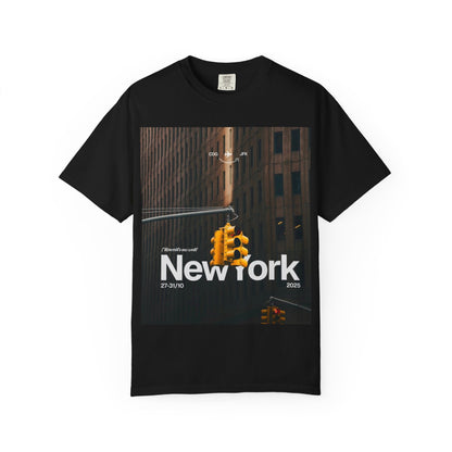 New York City Traffic Light Photo T‑Shirt — Urban Streetwear Tee