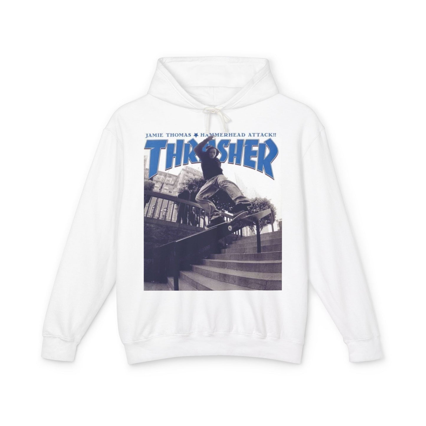 Skateboarder Graphic Hoodie, Unisex Sweatshirt, Thrasher Inspired Apparel, Casual Wear, Gift for Skaters