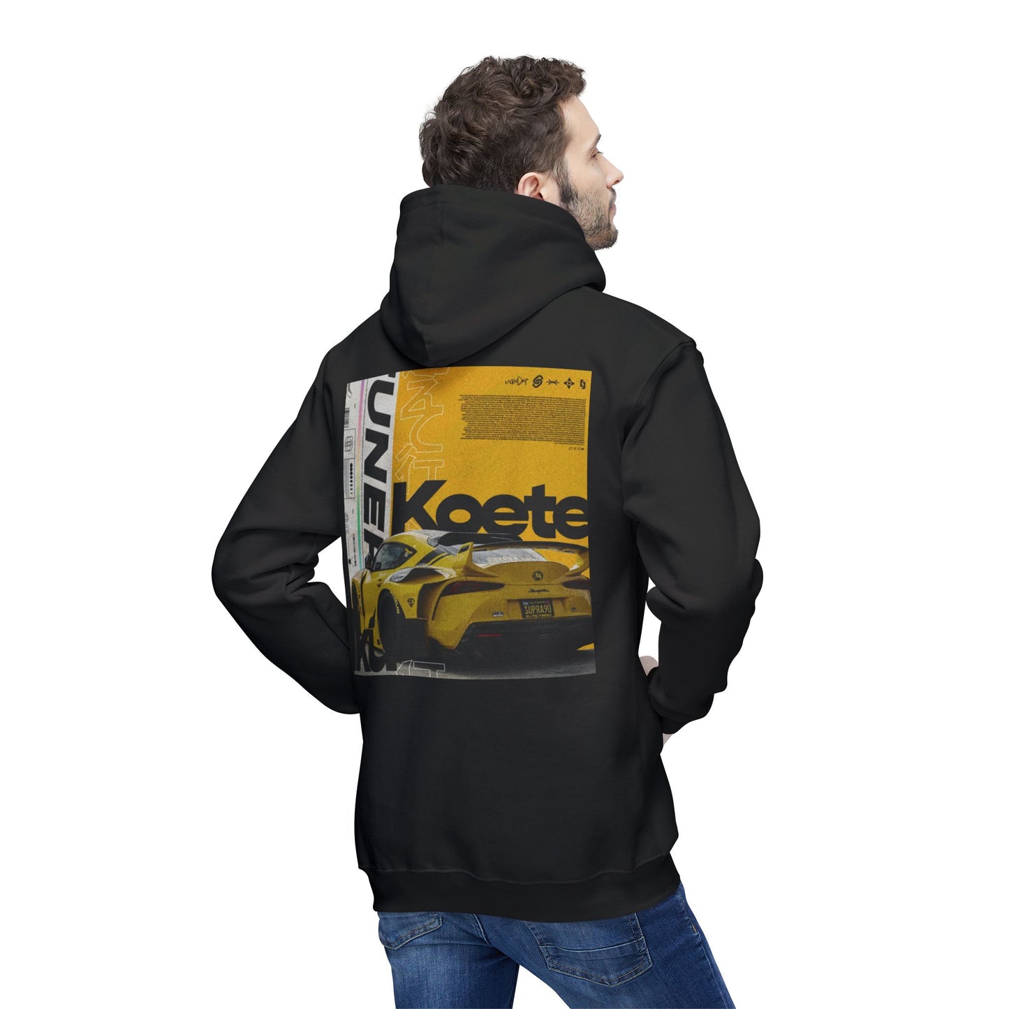 Unisex Hooded Sweatshirt with Car Graphic - Perfect for Automobiles Enthusiasts