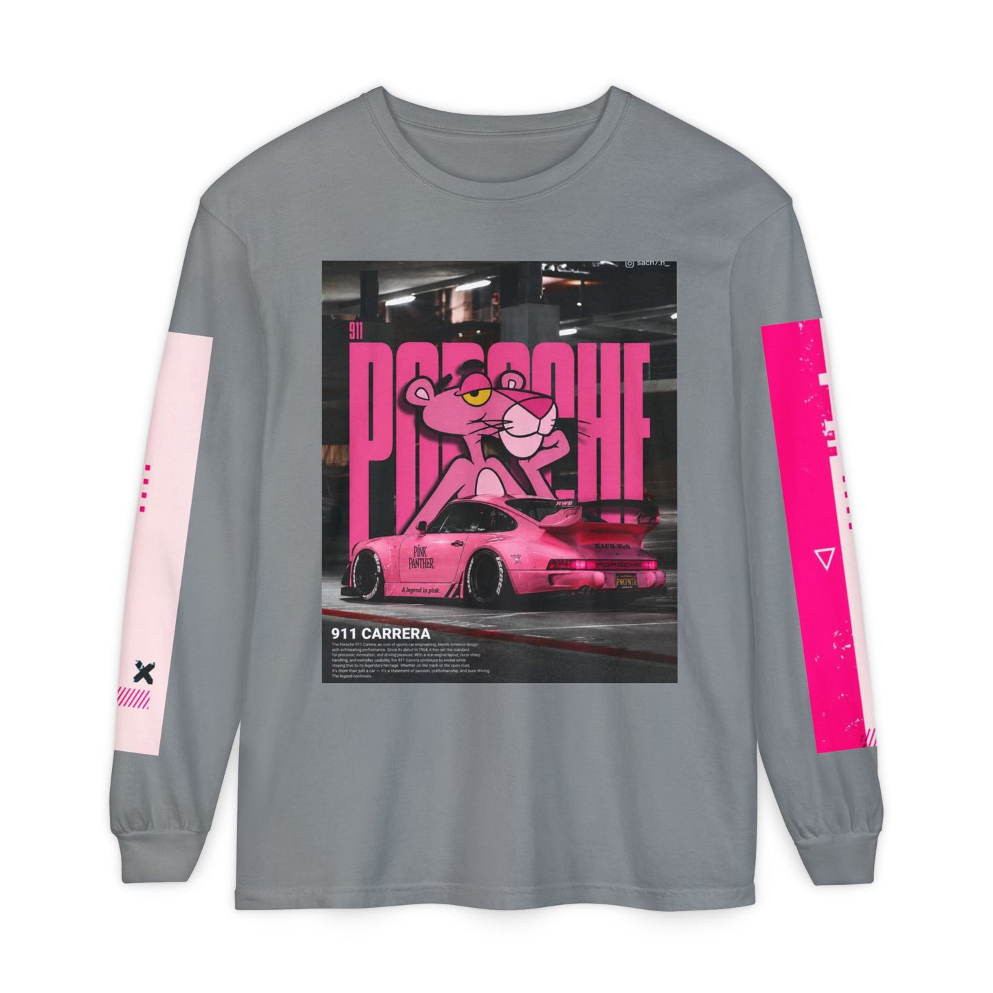 Pink Panther Porsche Long Sleeve T-Shirt