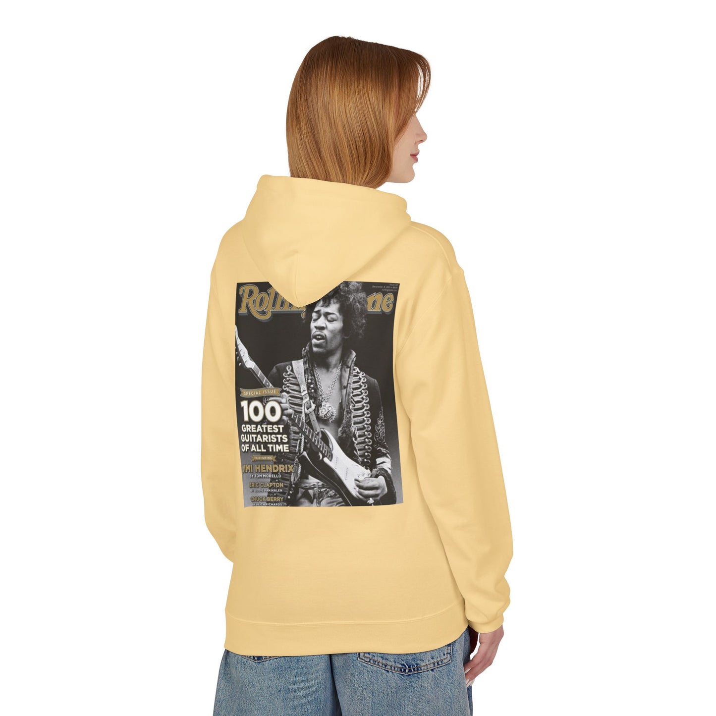 Jimi Hendrix Tribute Fleece Hoodie - Unisex Midweight Softstyle