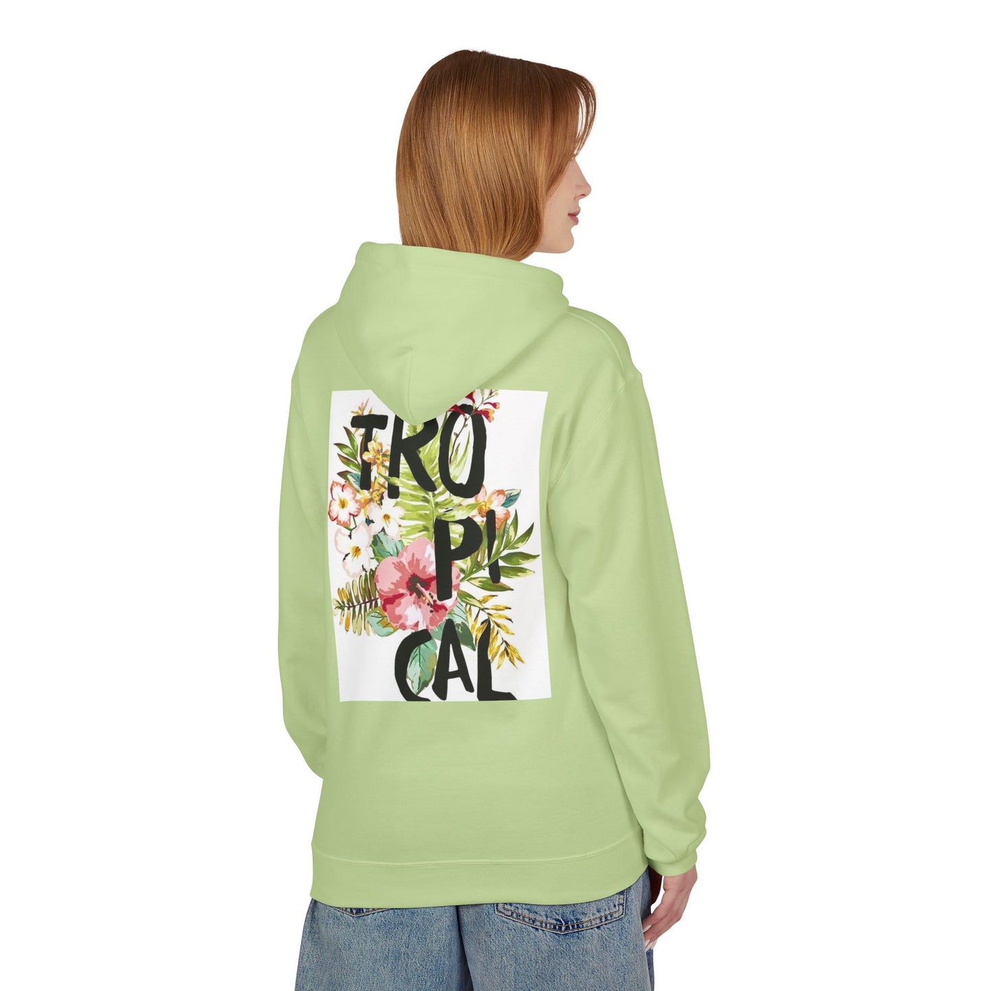 Tropical Floral Hoodie for Summer Vibes | Unisex Softstyle Fleece