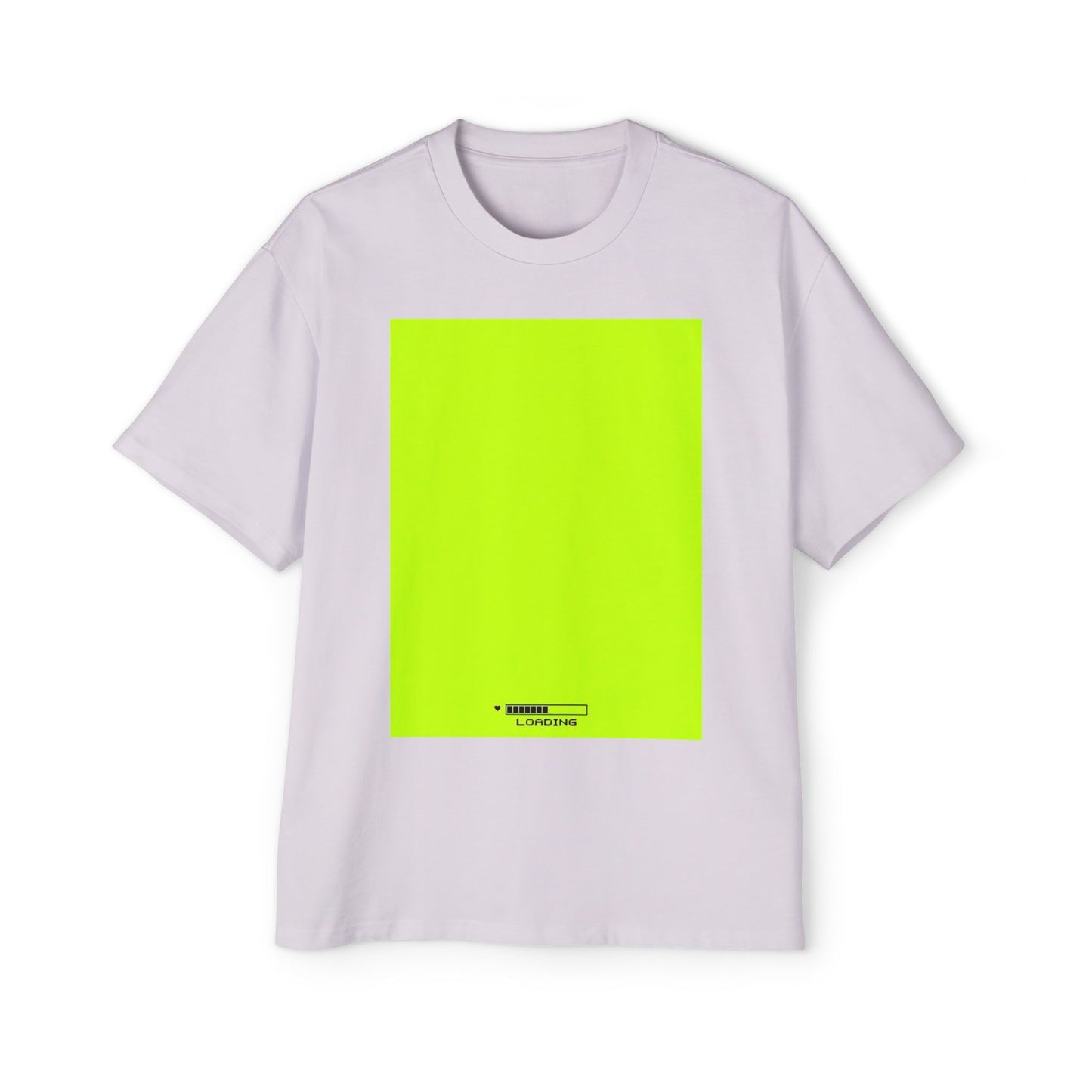 Oversized Tee — Neon Green Minimal Graphic "SUMMER LOVEDAY"