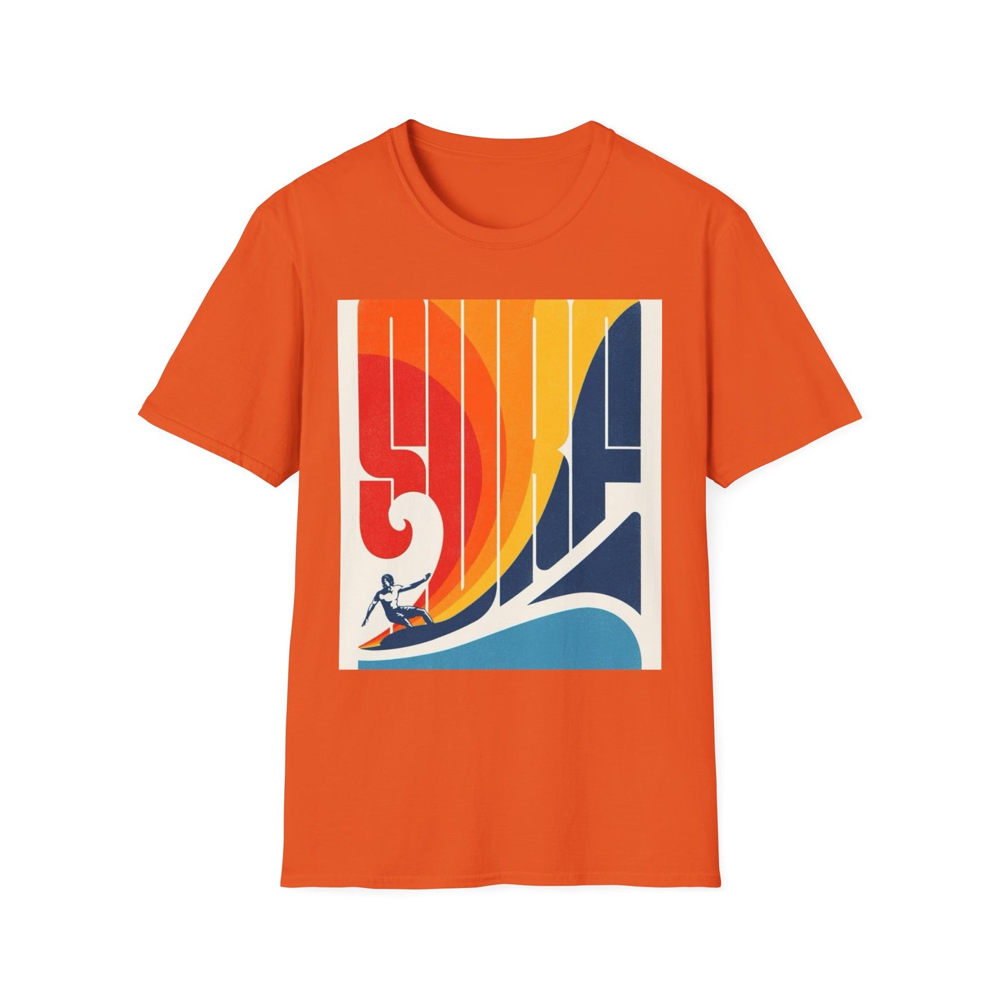 Retro Surf Unisex Softstyle T-Shirt - Vintage Beach Vibes