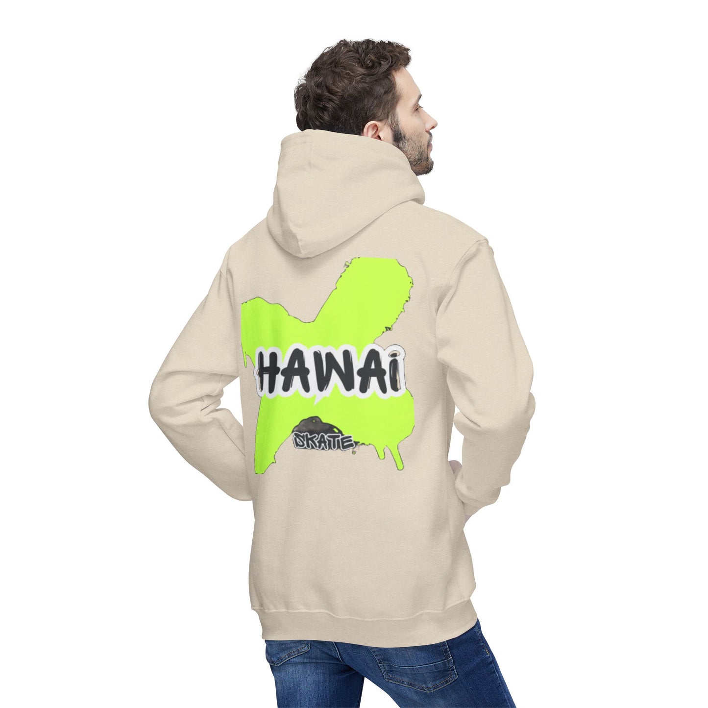 Vibrant Hawaii Graphic Unisex Hooded Sweatshirt - Perfect for Skate Lovers