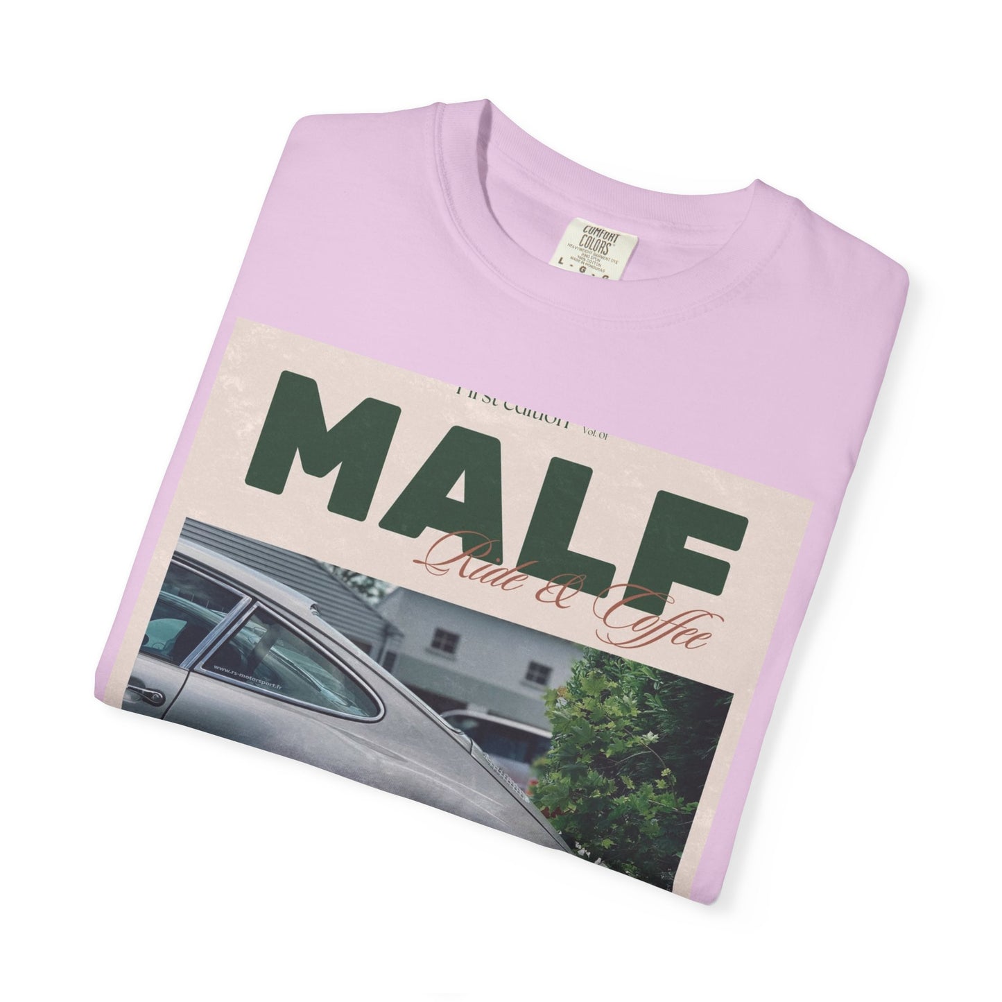Vintage Porsche Photo Tee — "MALF Live to Ride" Graphic T-Shirt