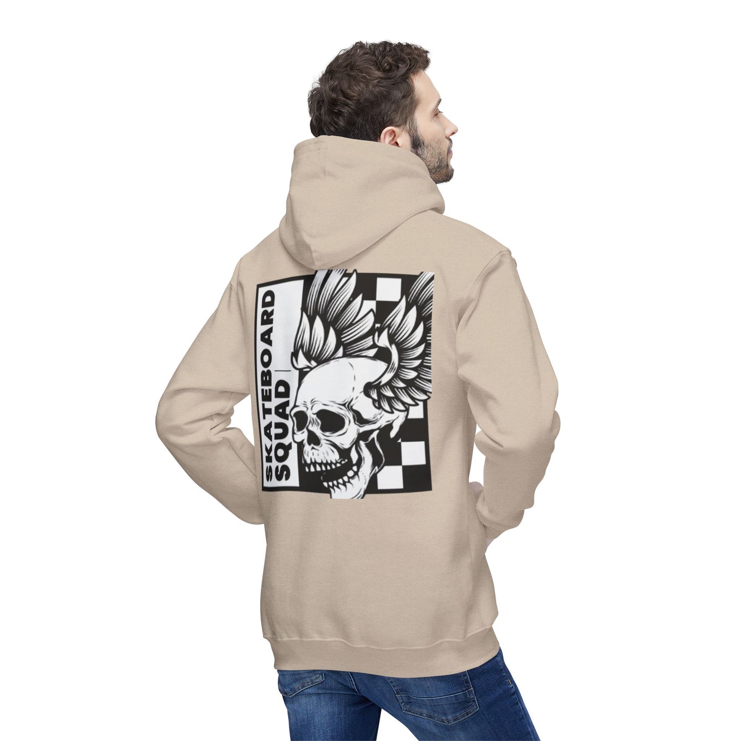 Skateboard Hoodie, Cool Streetwear Sweatshirt, Graphic Pullover for Skaters, Unisex Casual Wear, Gift for Skate Lovers