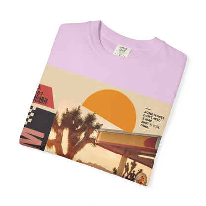 Freedom Road T-Shirt — Retro Desert Sunset Vintage Car Graphic