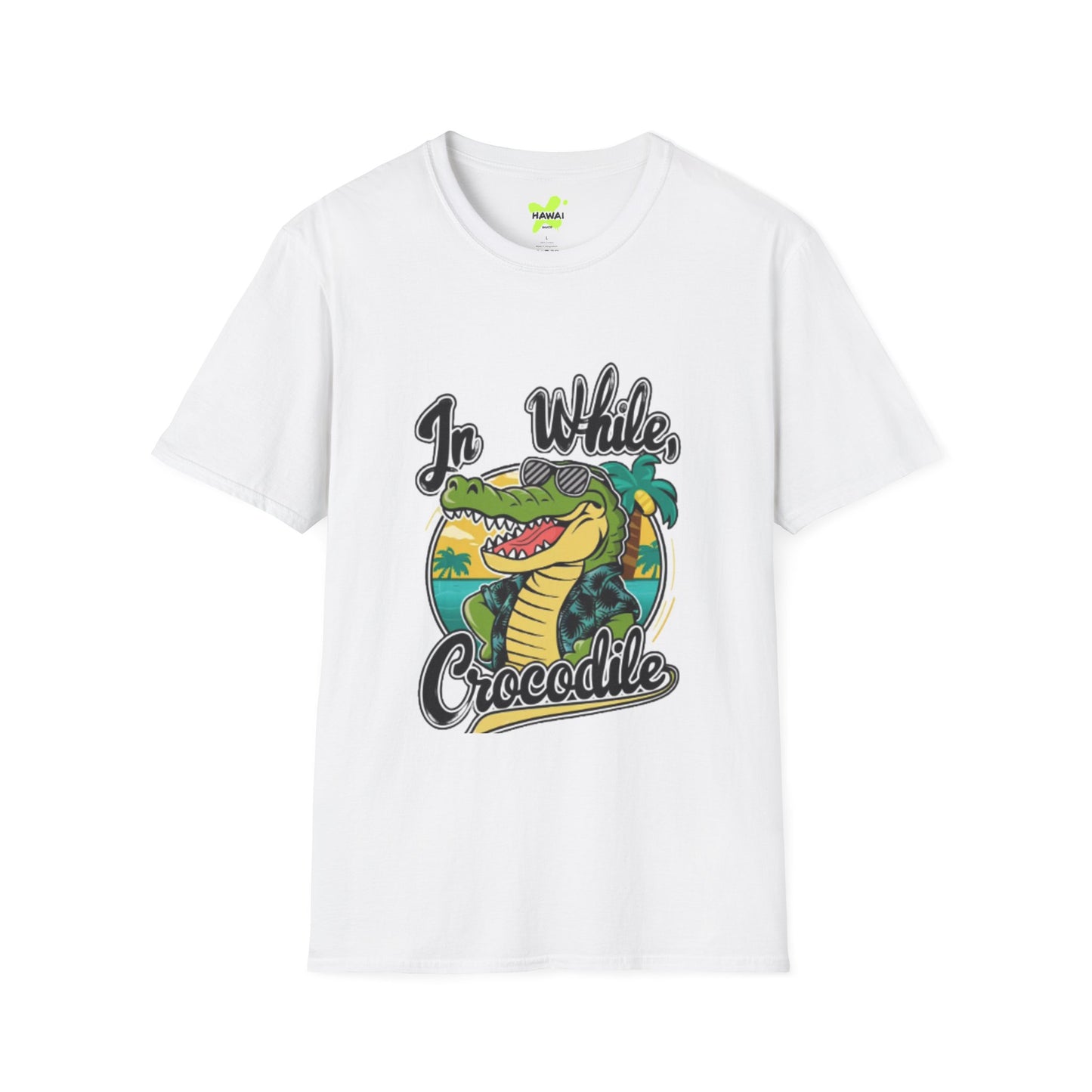 In Wild Crocodile Unisex Softstyle T-Shirt - Fun Graphic Tee for Animal Lovers