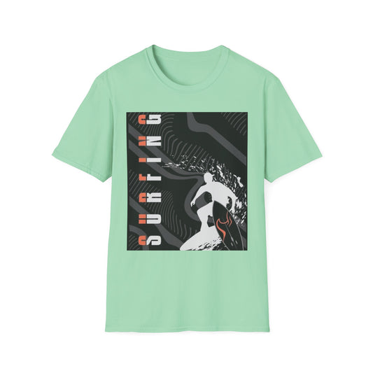 Surfing Vibes Unisex Softstyle T-Shirt | Cool Summer Tee | Beachwear | Surf Lover Gift | Casual Wear | Relaxed Fit | Summer Adventure
