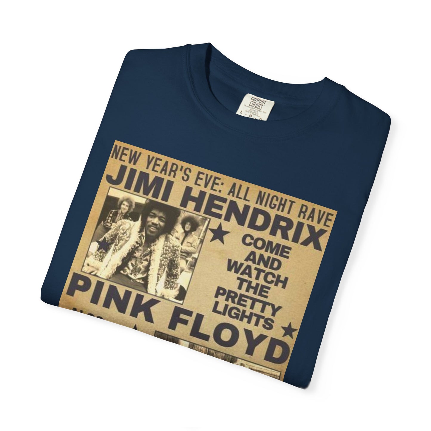 Retro Band Concert T-Shirt - Jimi Hendrix & Pink Floyd Tribute