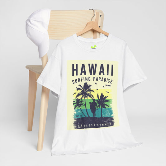 Hawaii Surfing Paradise Unisex Heavy Cotton Tee - Endless Summer Vibe