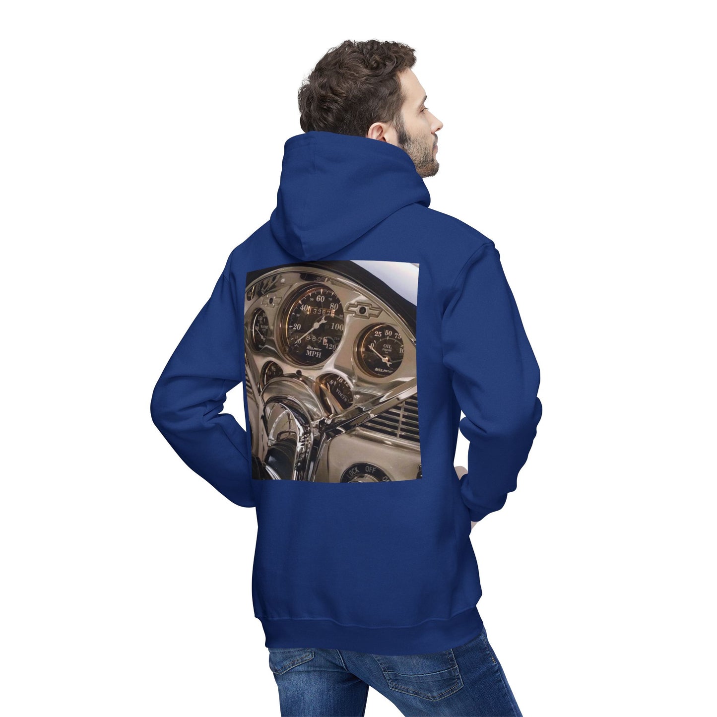 Vintage Car Dashboard Unisex Hooded Sweatshirt
