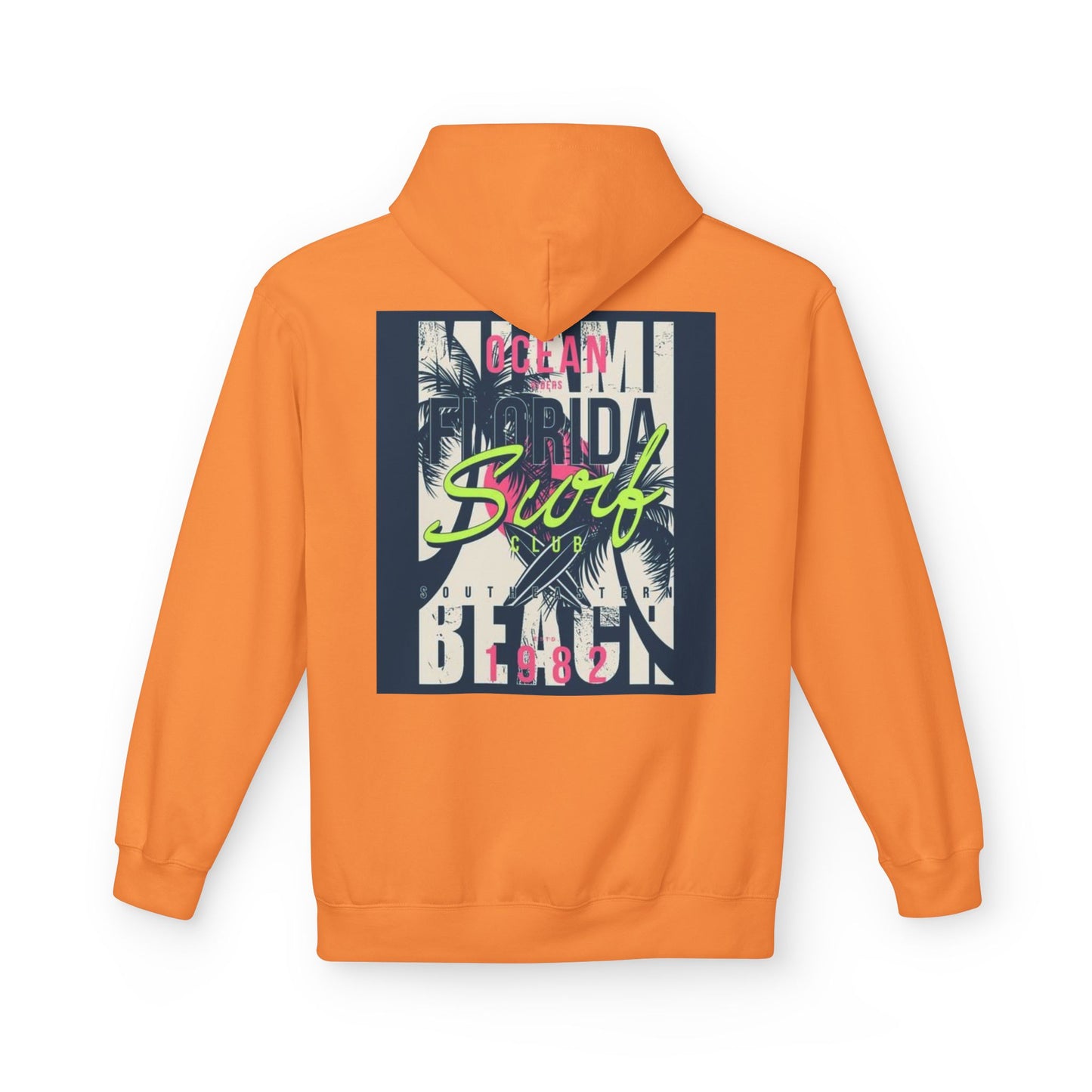Retro Florida Beach Hoodie - Unisex Softstyle Fleece for Summer Vibes
