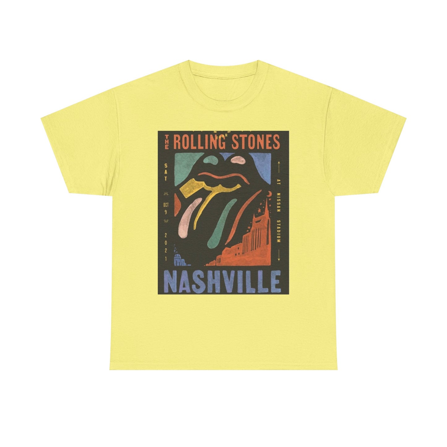 Retro Rolling Stones Nashville Tee, Vintage Band Shirt, Unisex Cotton T-Shirt, Music Lover Gift, Concert Attire, Festival Wear