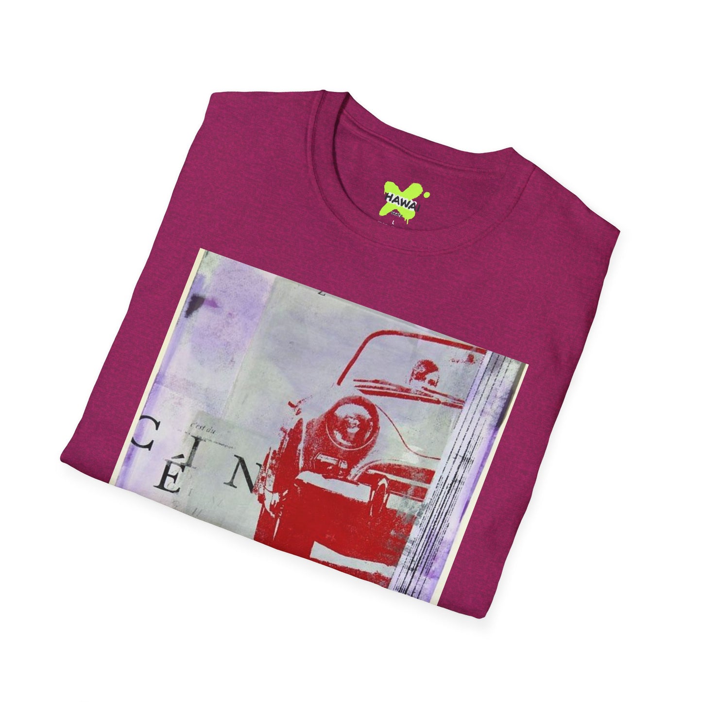 Vintage Car Art Unisex Softstyle T-Shirt | Retro Graphic Tee for Auto Enthusiasts