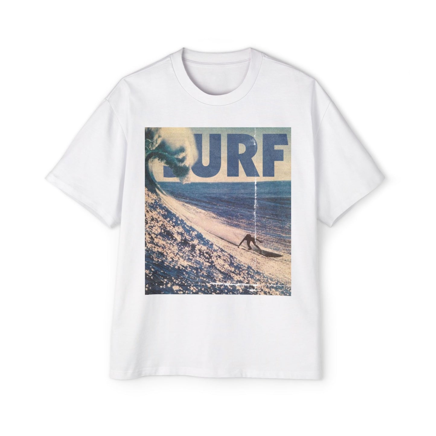 Surf Vintage Photo Tee — Men's Oversized Surf Graphic T-Shirt