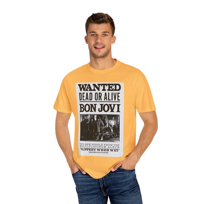 Bon Jovi Wanted Dead or Alive Unisex Garment-Dyed T-Shirt
