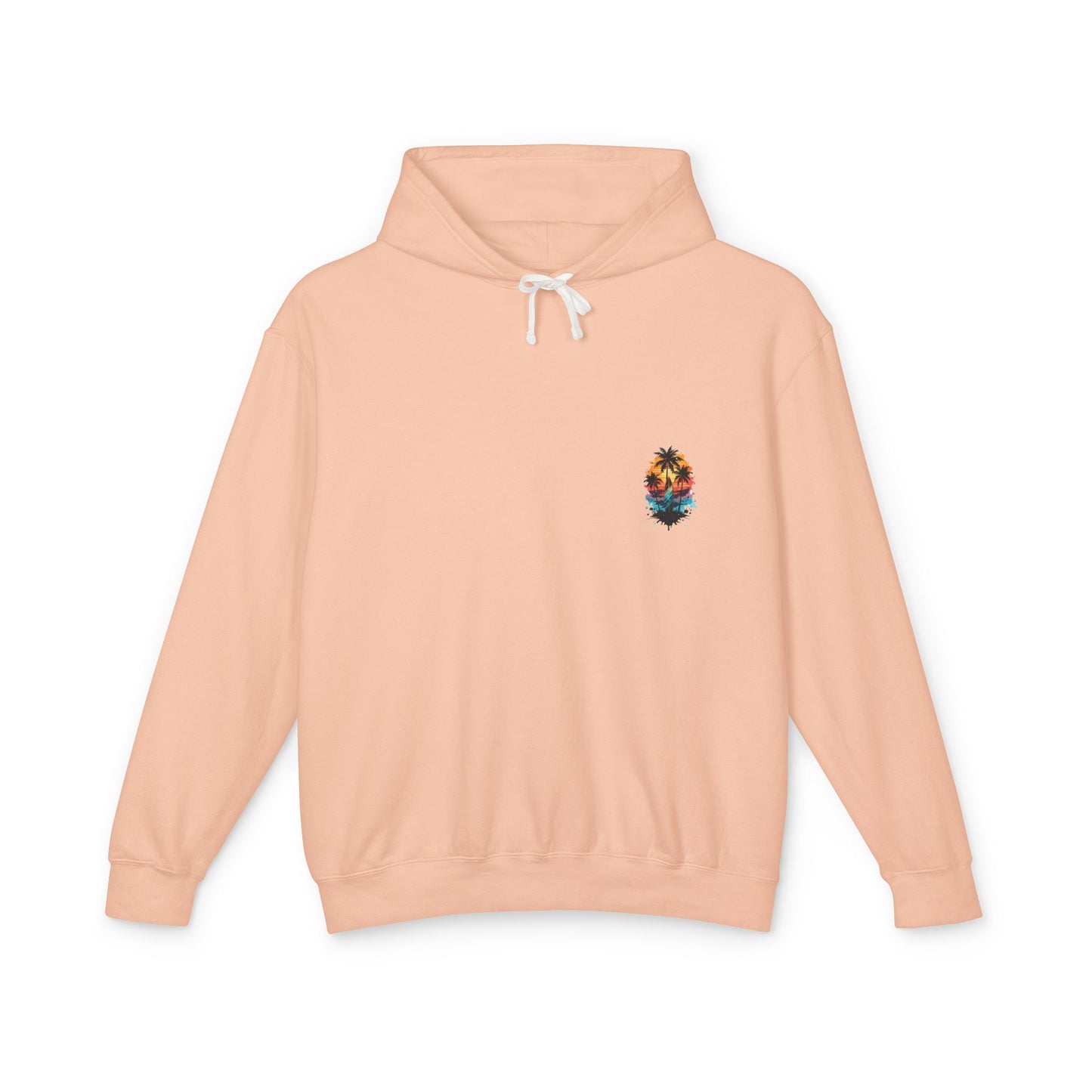 Coastal Sunset Surf Hoodie - Unisex Lightweight Hooded Sweatshirt