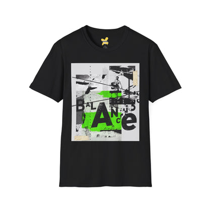Retro Graphic Tee - Balance Art Design for Casual Style