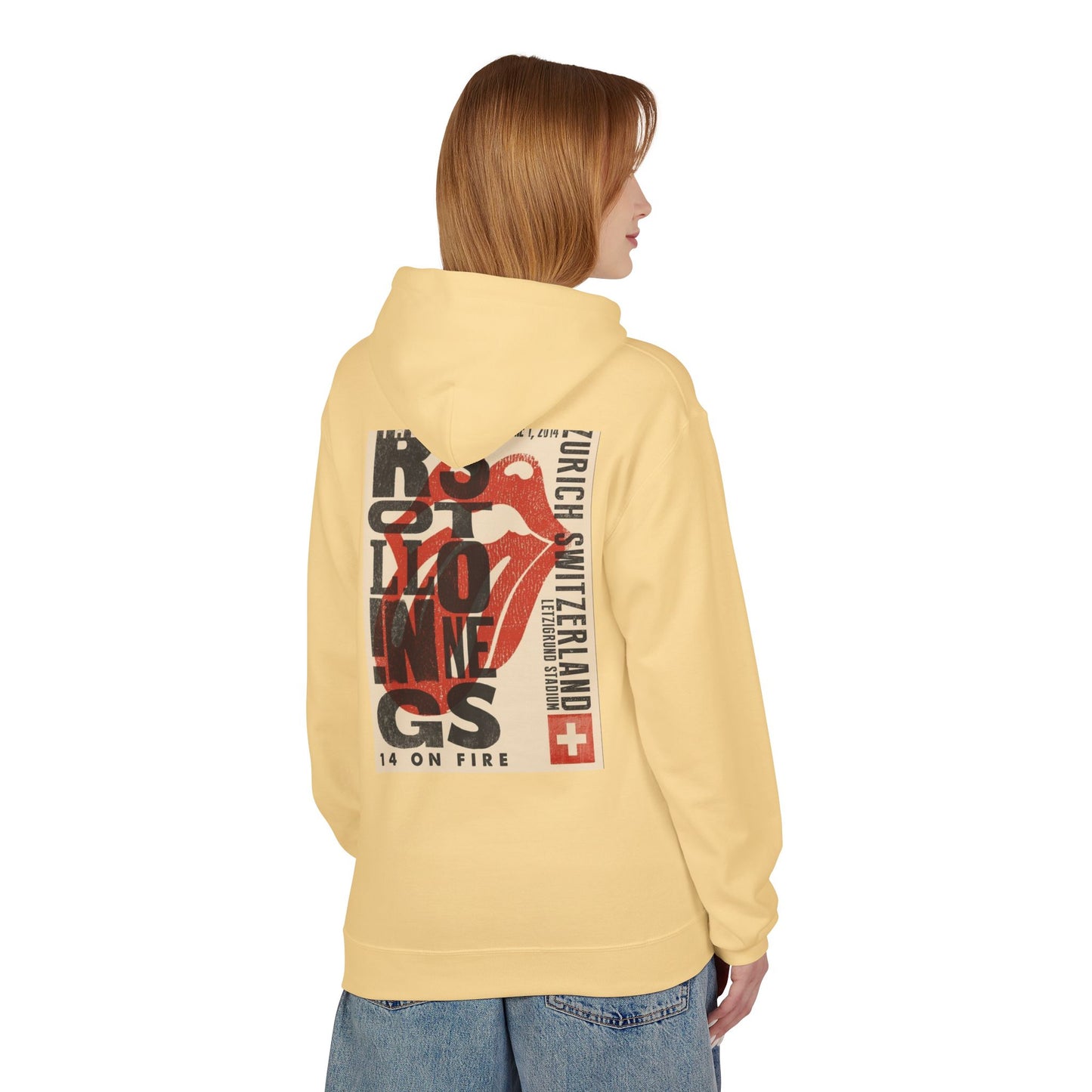 Retro Rock Band Fleece Hoodie - Unisex Softstyle with Vintage Concert Design