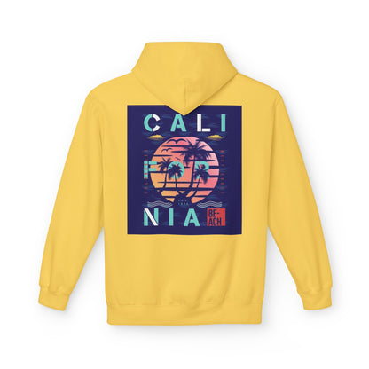 California Beach Vibes Unisex Fleece Hoodie - Softstyle Midweight Sweatshirt