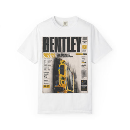 Bentley Magazine Cover T-Shirt – Yellow Sports Car Graphic Tee
