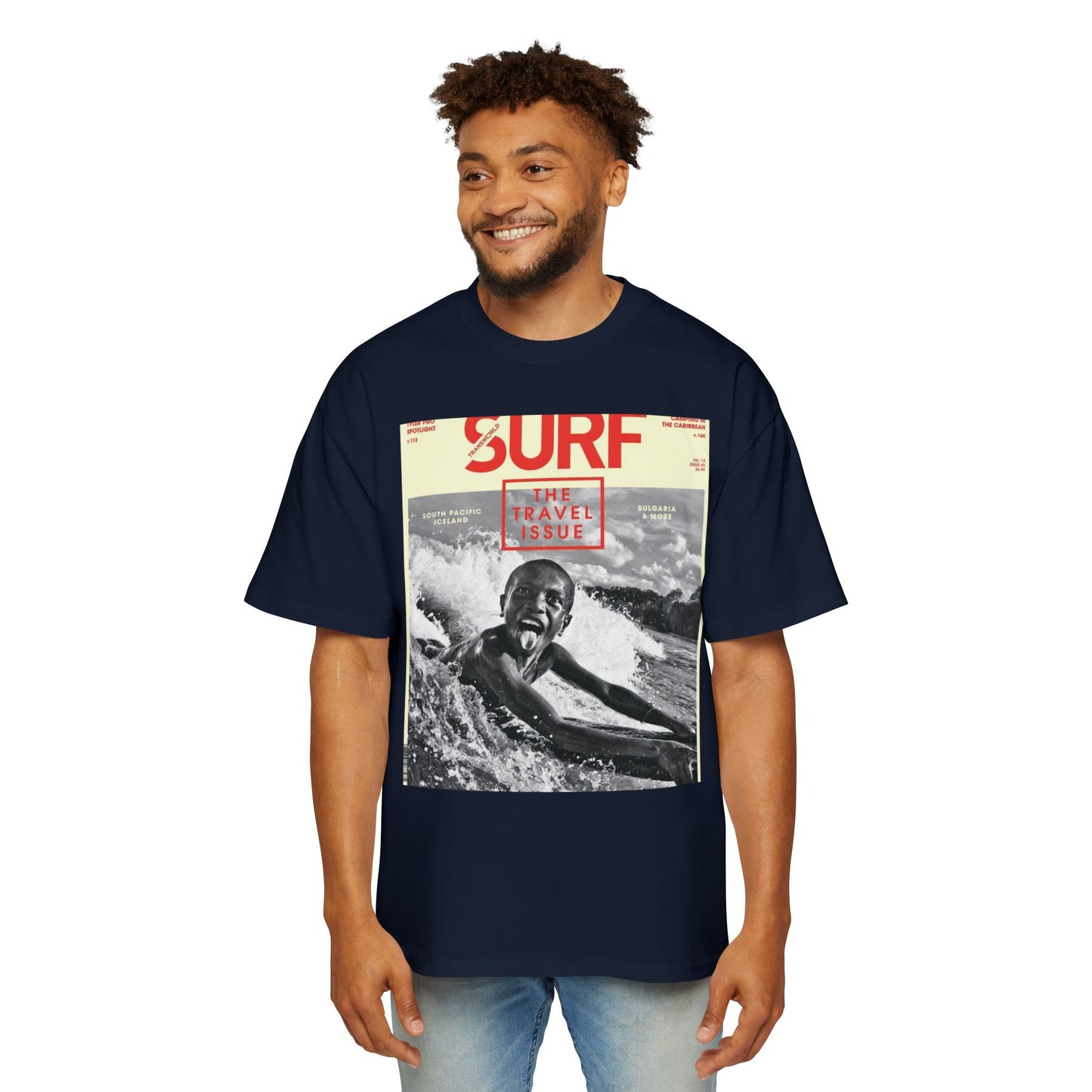 Surf Magazine Graphic Tee — "Surf: The Wave Issue" Vintage Beach Shirt