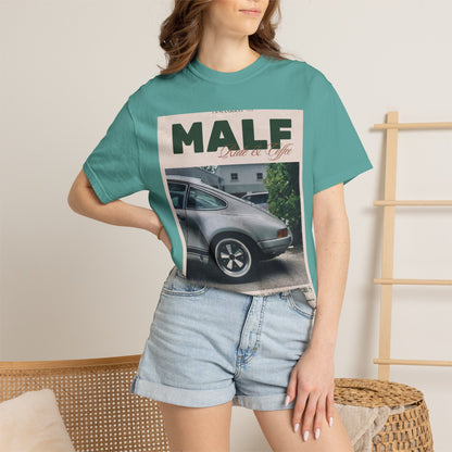 Vintage Porsche Photo Tee — "MALF Live to Ride" Graphic T-Shirt