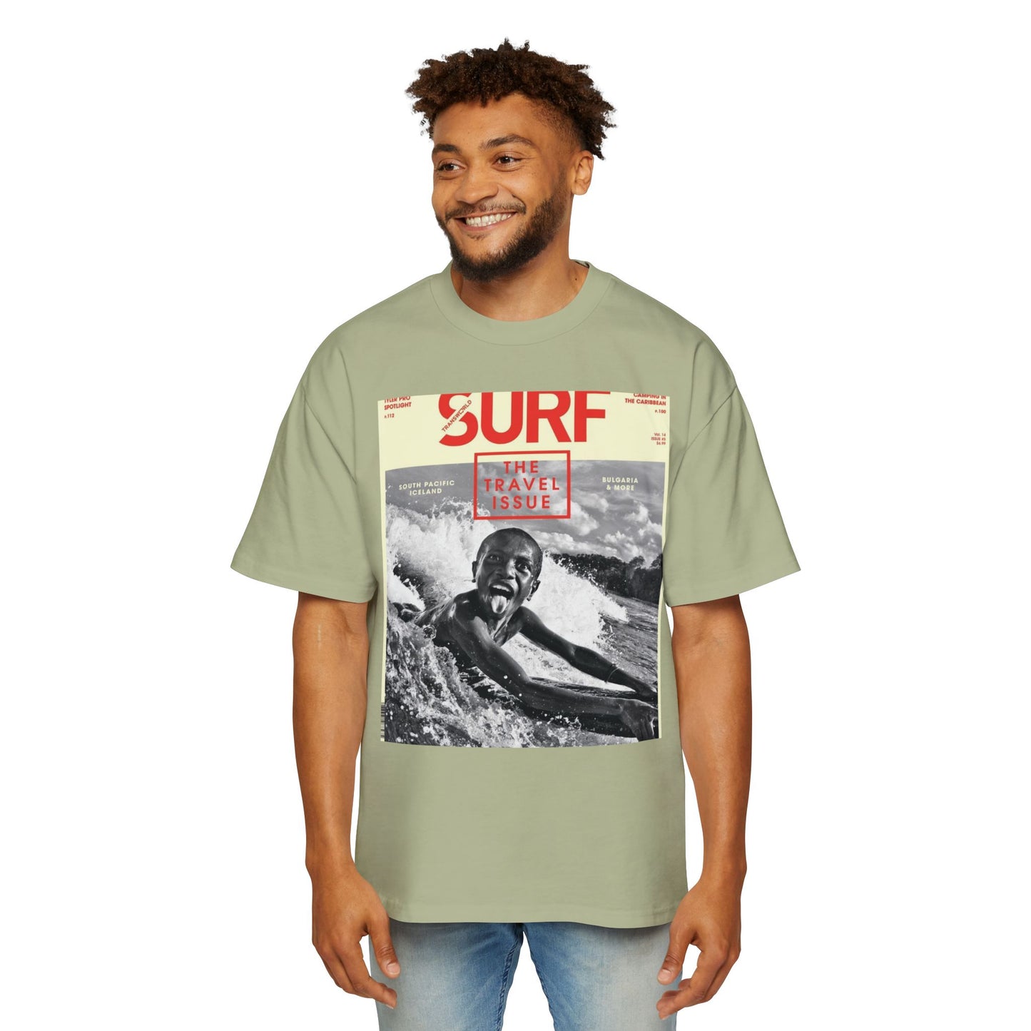 Surf Magazine Graphic Tee — "Surf: The Wave Issue" Vintage Beach Shirt