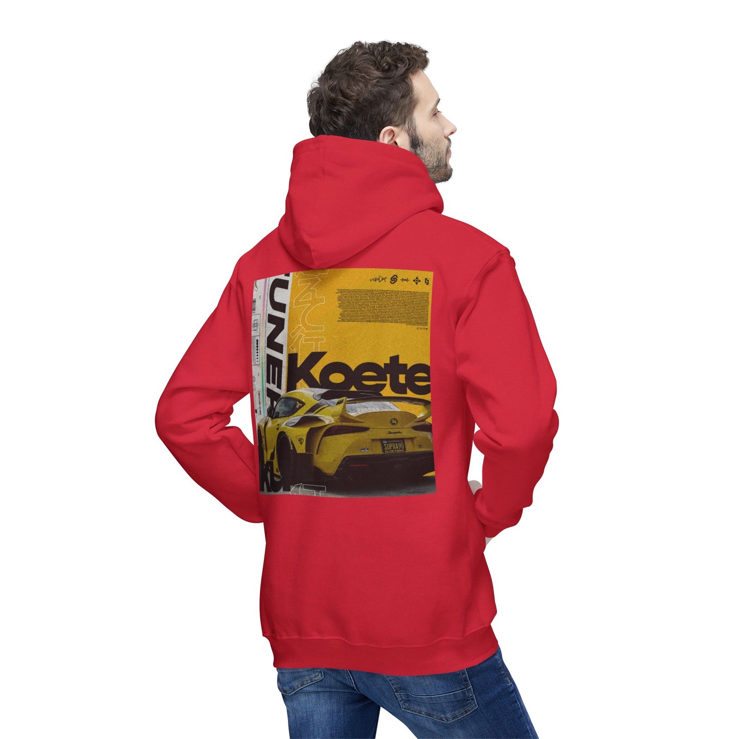 Unisex Hooded Sweatshirt with Car Graphic - Perfect for Automobiles Enthusiasts