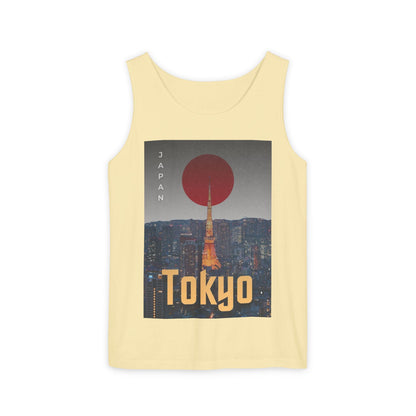 Tokyo Vintage Poster Tank — Japan Cityscape Graphic Tank Top
