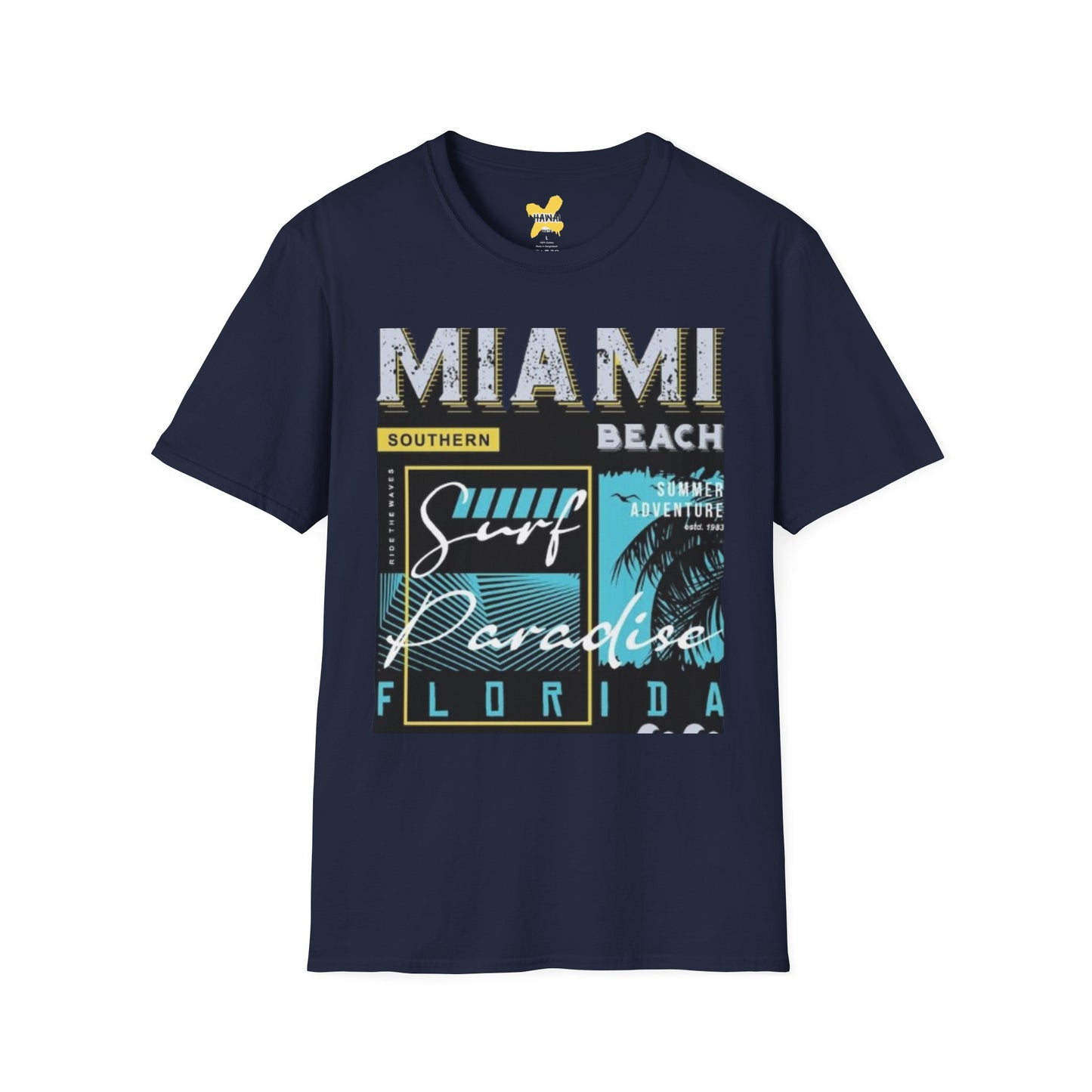 Miami Beach Surf Adventure Unisex Softstyle T-Shirt