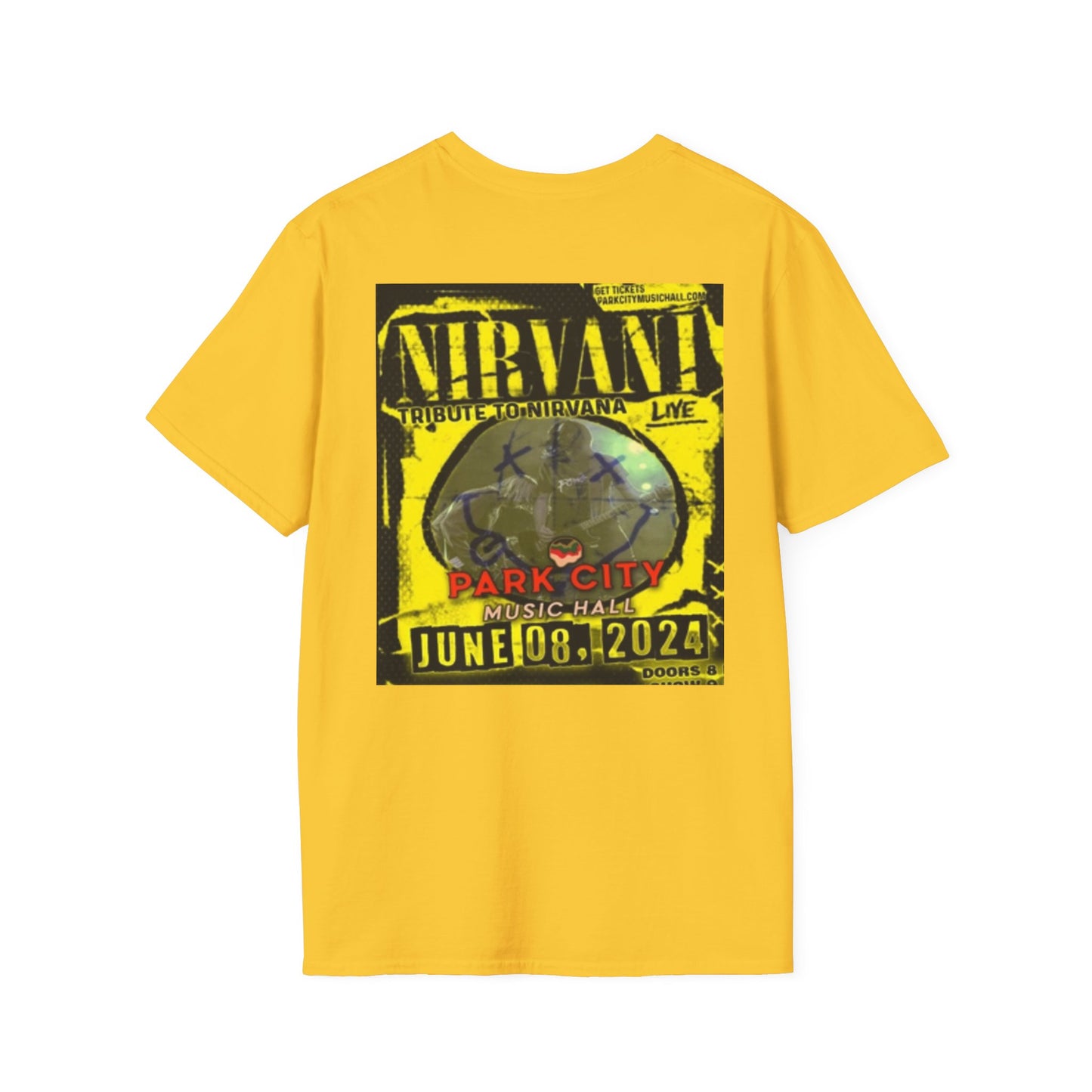 Unisex Softstyle T-Shirt - Nirvana Tribute Concert Tee - Vintage Music Vibe