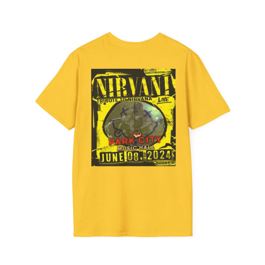 Unisex Softstyle T-Shirt - Nirvana Tribute Concert Tee - Vintage Music Vibe
