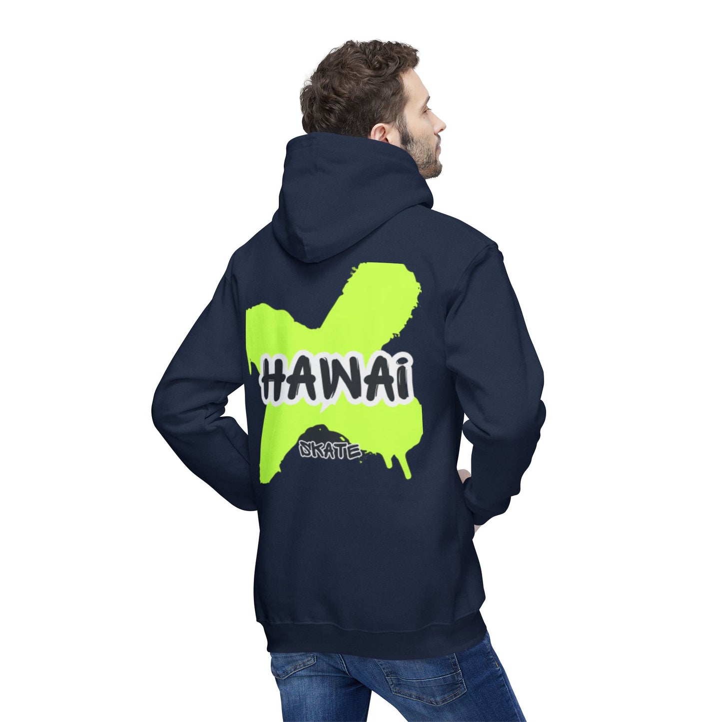 Vibrant Hawaii Graphic Unisex Hooded Sweatshirt - Perfect for Skate Lovers