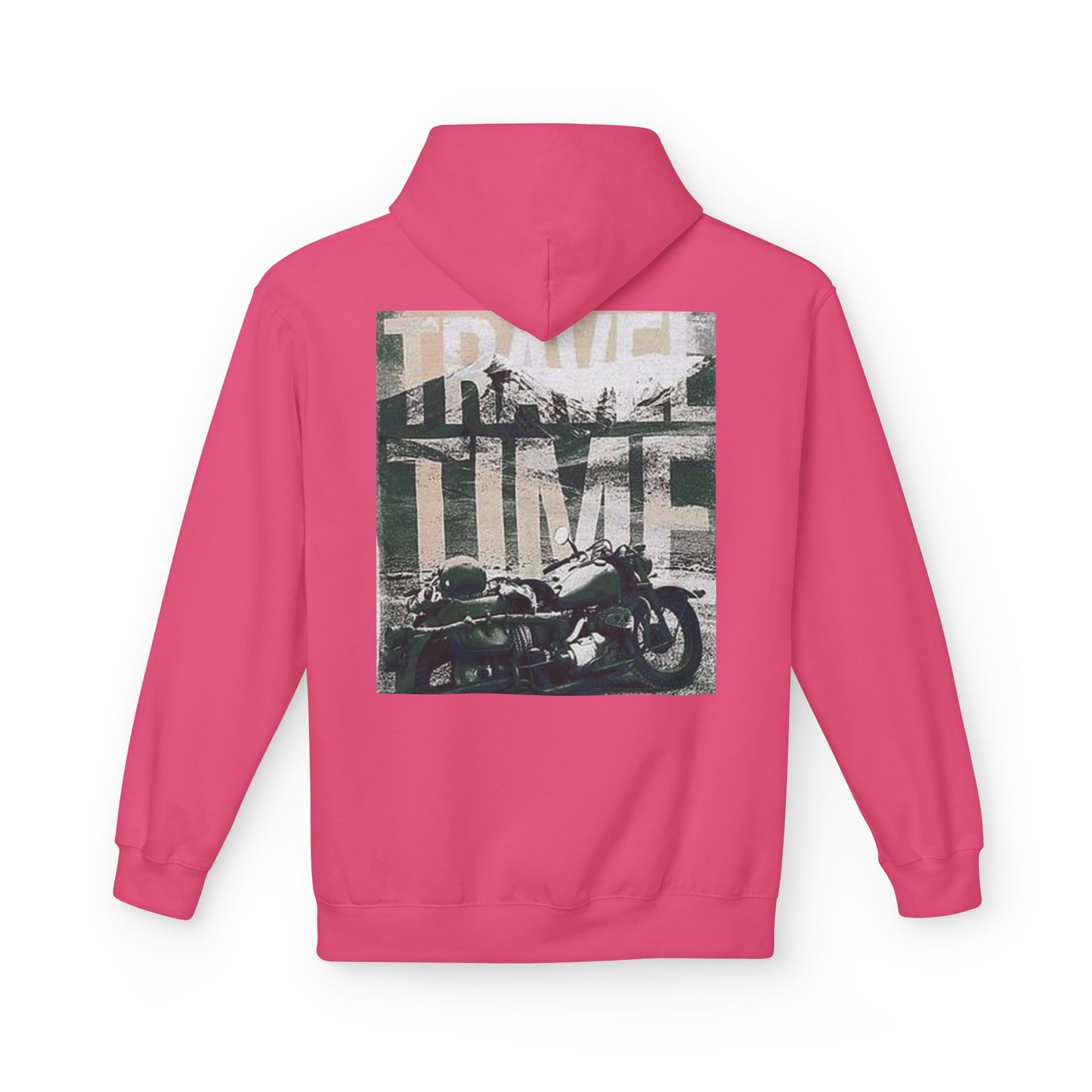 Travel Time Motorcycle Hoodie — Vintage Road Trip Graphic Hoodie
