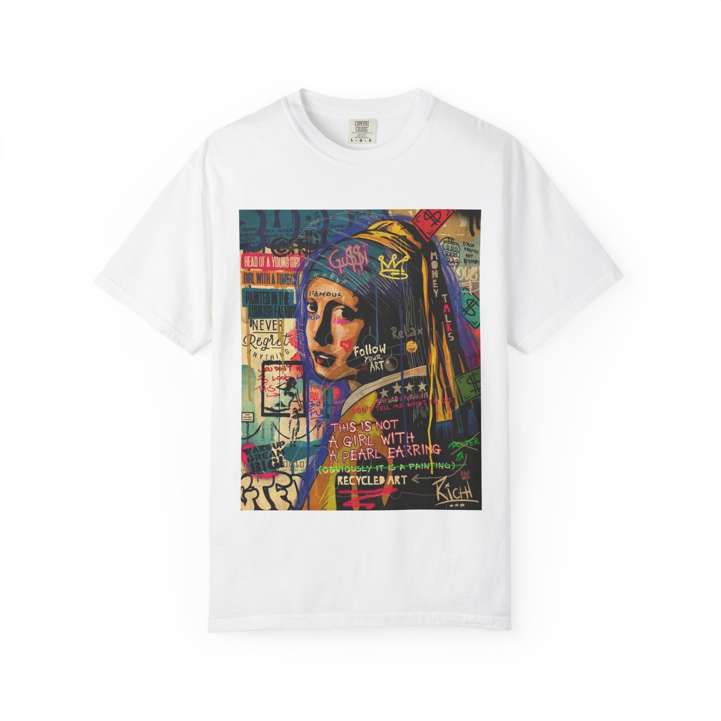 Artistic Unisex Garment-Dyed T-shirt - 'This Is Not a Girl with Great Hair' Design