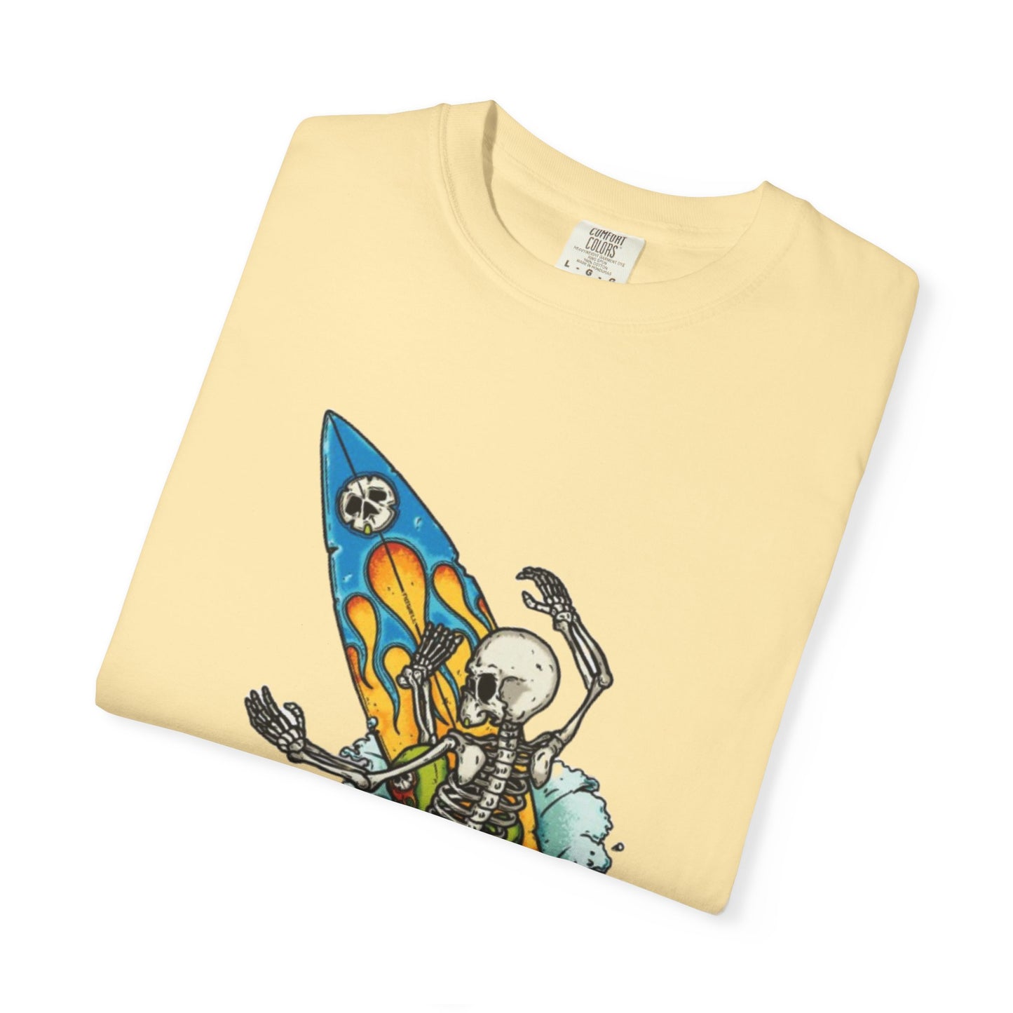 Surfing Skeleton Unisex T-shirt | Graphic Tee, Vintage Style, Beachwear, Gift for Surfers, Fun Summer Look