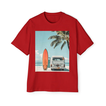 Surf Van Beach T-Shirt — Vintage Palm & Surfboard Graphic Tee