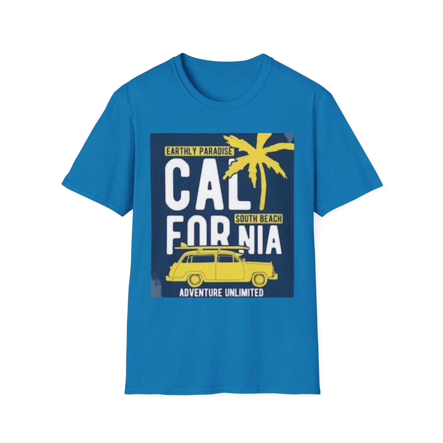 California Adventure Softstyle Tee, Unisex T-Shirt for Beach Lovers, Vacation Apparel, Summer Style, Travel Gift, Casual Wear