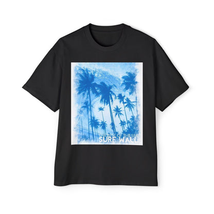 Surf Palm Tee — Blue Tropical Graphic T-Shirt