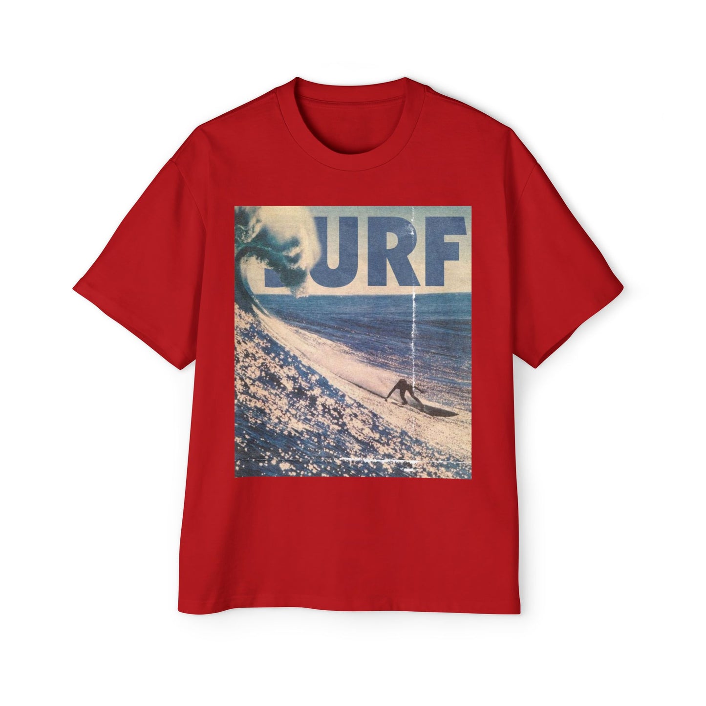 Surf Vintage Photo Tee — Men's Oversized Surf Graphic T-Shirt