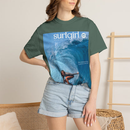 Surfgirl Wave Photo T-Shirt — Vintage Surf Magazine Graphic Tee