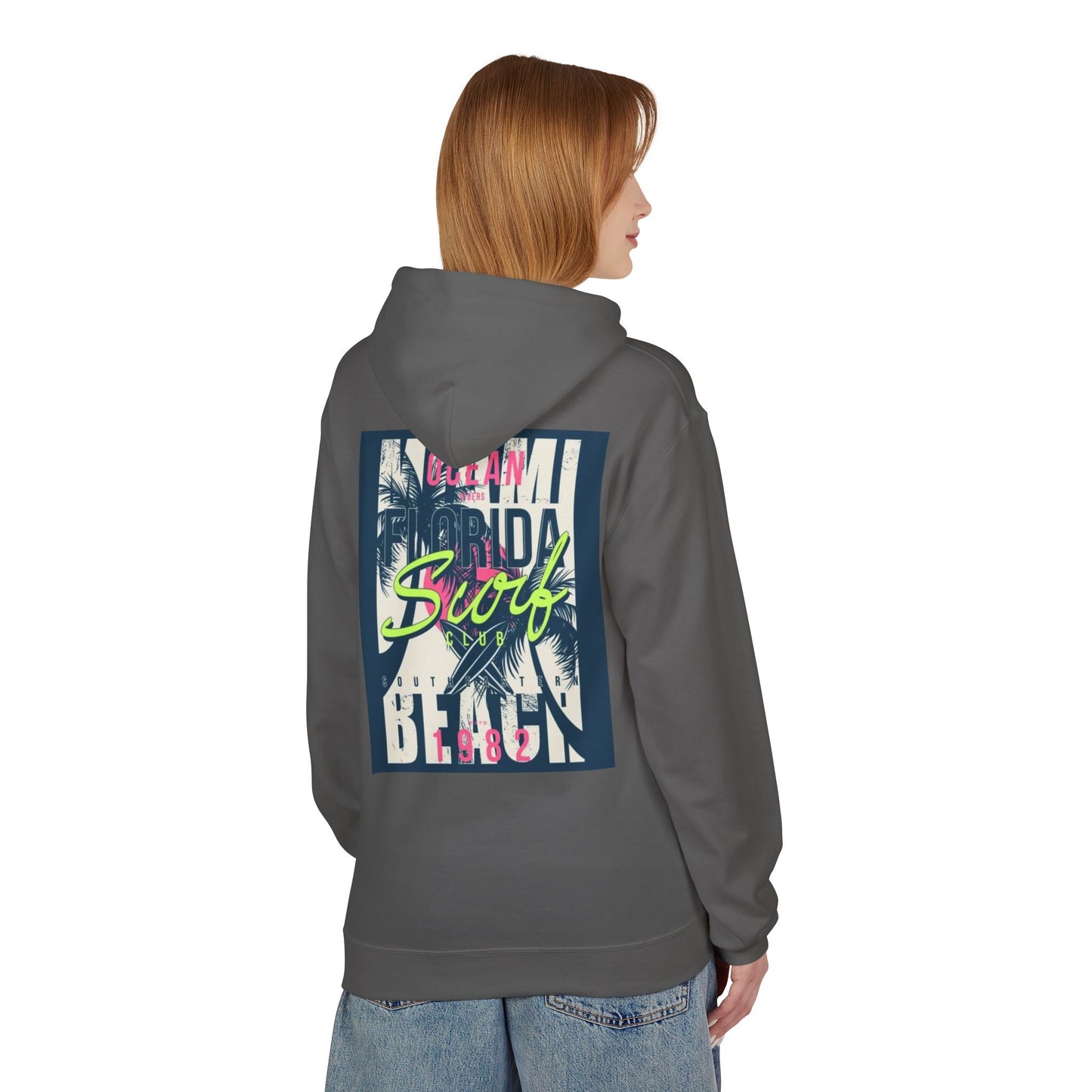 Retro Florida Beach Hoodie - Unisex Softstyle Fleece for Summer Vibes
