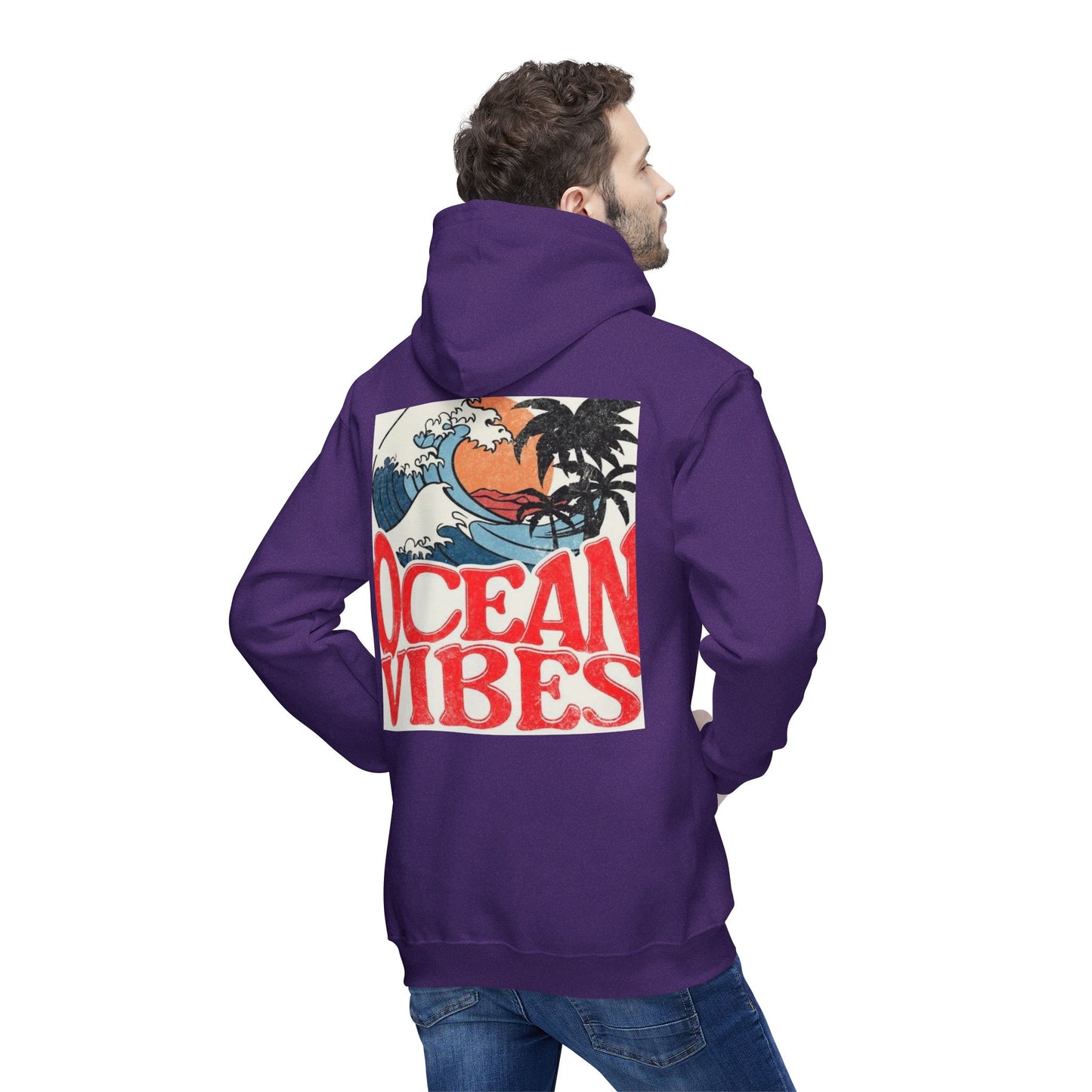 Ocean Vibes Unisex Hooded Sweatshirt | Casual Beachwear for Relaxed Days