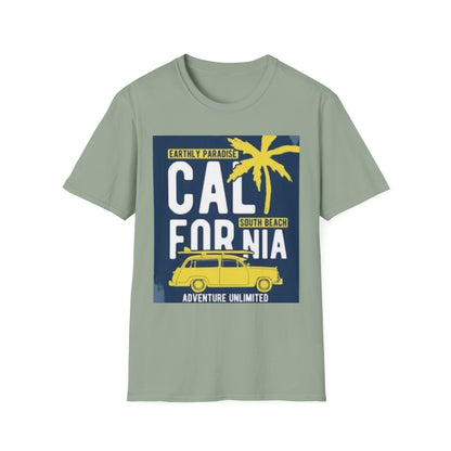 California Adventure Softstyle Tee, Unisex T-Shirt for Beach Lovers, Vacation Apparel, Summer Style, Travel Gift, Casual Wear