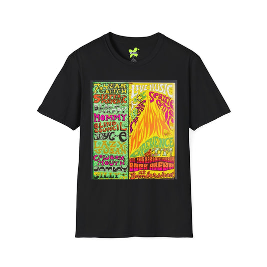 Retro Music Festival Unisex Softstyle T-Shirt - Vibrant Graphic Design
